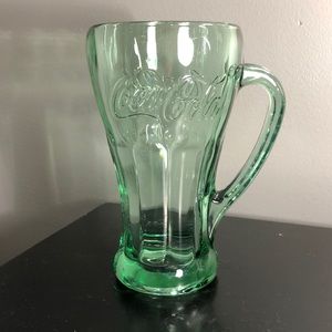 Coke Cola glass with handle